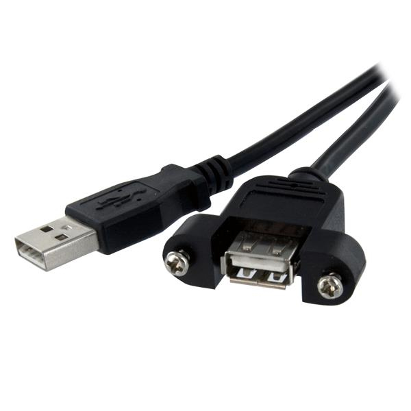 STARTECH.COM 1 FT PANEL MOUNT USB CABLE A TO A - F/M - USB EXTENSION CABLE LTW STARTECH — view 2