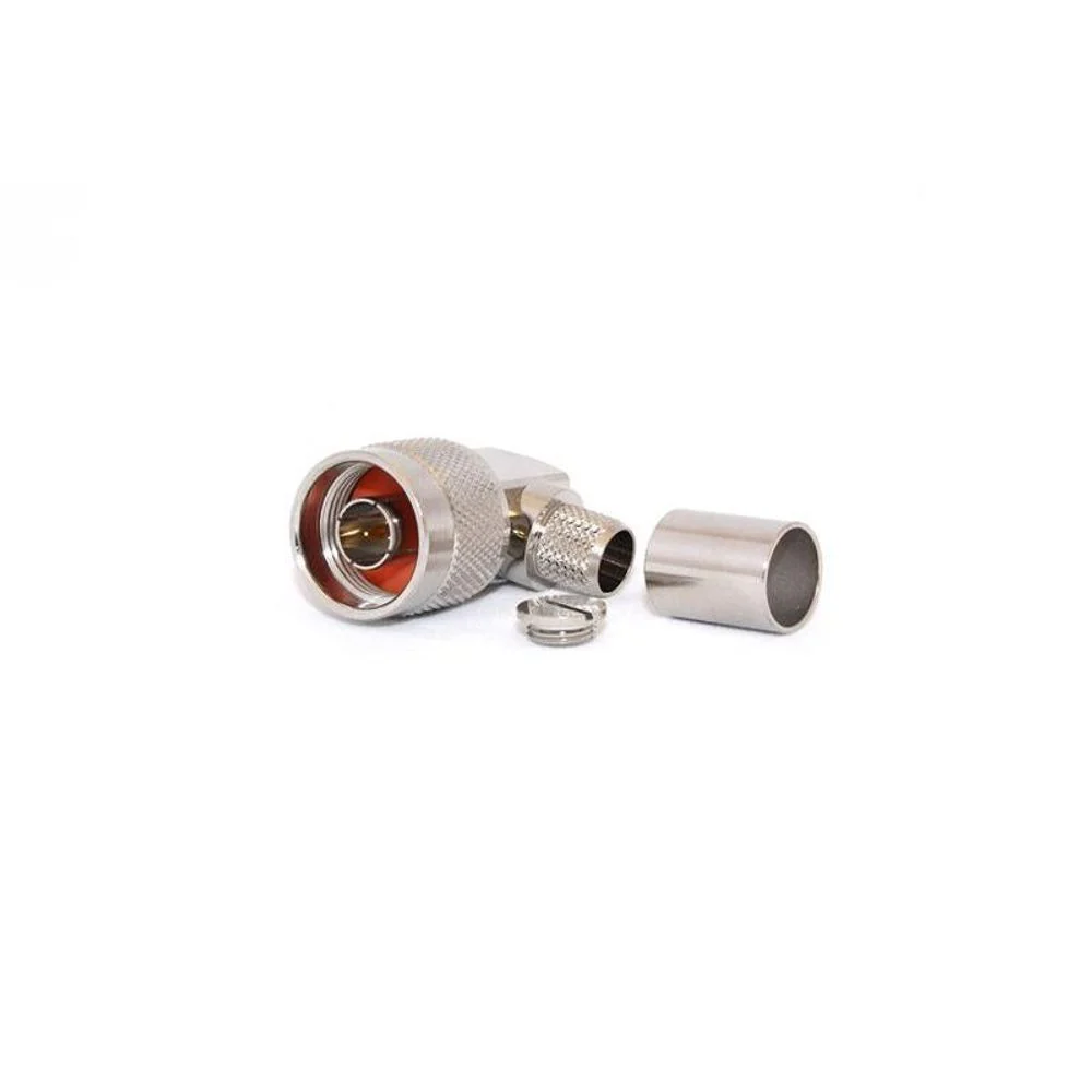N-Type Male Right Angle CRIMP Connector for LMR400/RG8U Go Wireless NZ — view 2