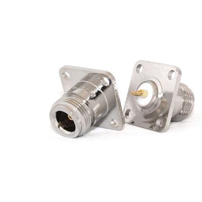 N-Type Female Panel Mount 4-Hole Flange 50 Ohm Connector Go Wireless NZ — view 2