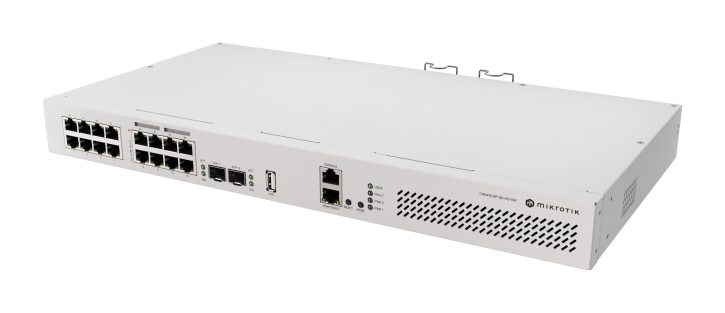 MikroTik CRS418-8P-8G-2S+RM 16-Port Gigabit Switch with 8 PoE Out and 10G SFP+ Ports MikroTik — view 1
