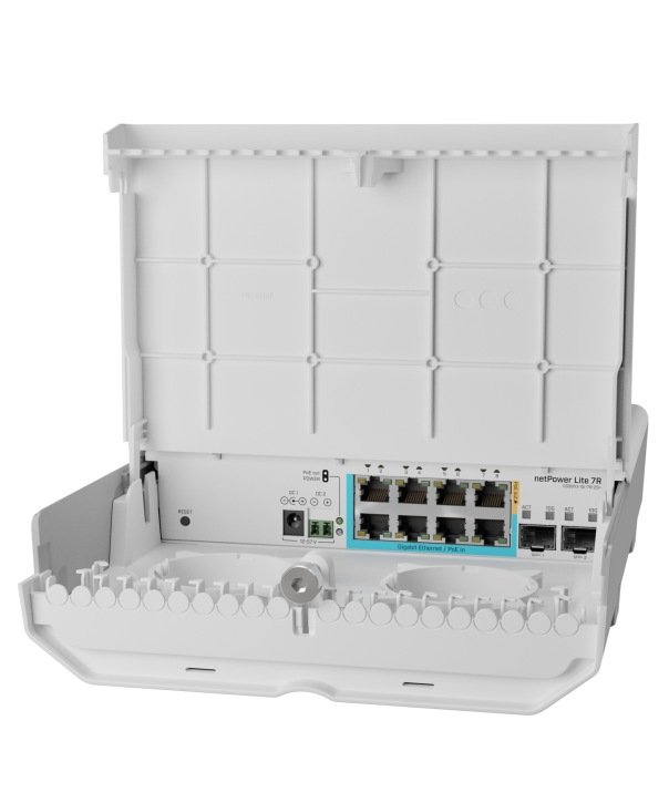 MikroTik netPower Lite 7R Reverse PoE switch with Gigabit Ethernet and 10G SFP+ ports MikroTik — view 2
