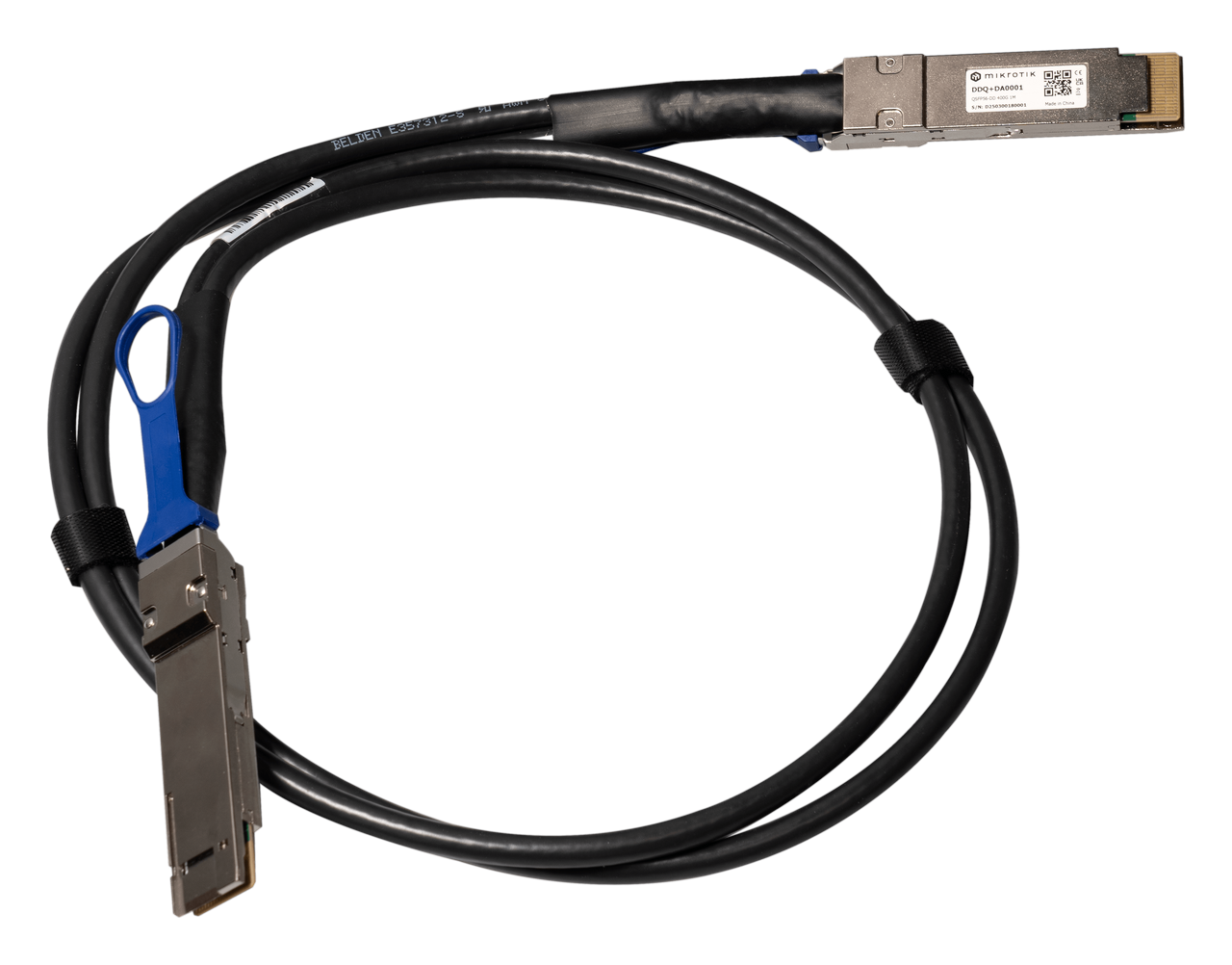 MikroTik DDQ+DA0001 400-Gigabit QSFP-DD direct attach cable, 1m long. Enables easy direct connectivity between ultra-fast devices MikroTik — view 2