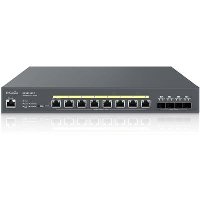 EnGenius ECS2512FP Cloud Managed 802.3bt/at/af 240W 8 Port PoE 2.5Gbps Network Switch EnGenius — view 2