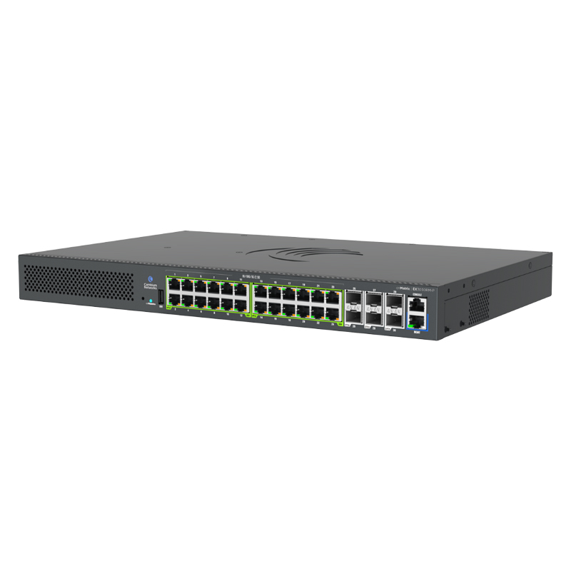 Cambium cnMatrix EX3030RM-P Intelligent Ethernet Switch with 2.5GbE PoE++ Access Ports and SFP28 Uplink Ports