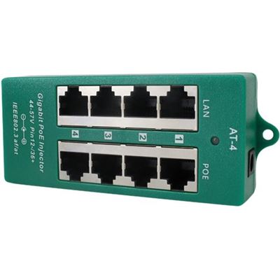 PoE World 4 Port Gigabit Shielded 802.3af/at Midspan PoE Injector PoE World — view 2