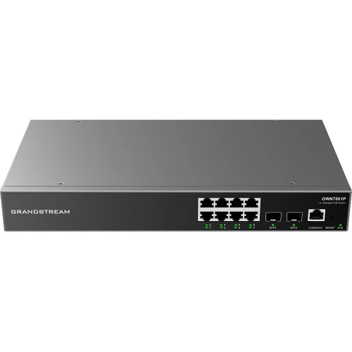 Grandstream GWN7801P 8 Port Gigabit 150 Watt PoE+ Managed Switch with 2 x SFP Grandstream Networks — view 2