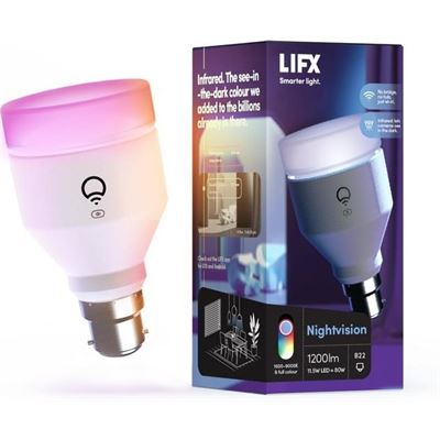 LIFX Nightvision IR + Colour LED Bulb 1200 Lumens A60 B22 Bayonet Cap LIFX — view 1