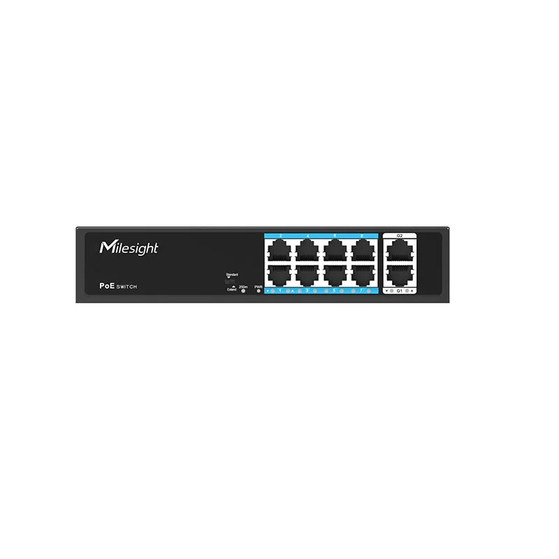Milesight 8 Port 100Mbps AF/AT 120 Watt PoE Switch with Gigabit Uplink Milesight — view 2