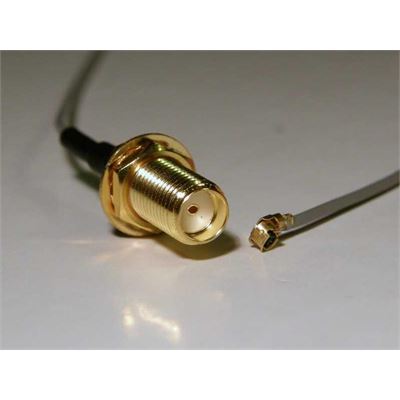 SMA Female Bulkhead to U.FL 20cm 50 Ohm Coax Pigtail Go Wireless NZ — view 2