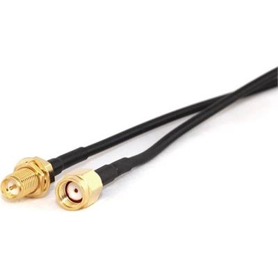 RP-SMA Male to RP-SMA Female Bulkhead 20cm LLC100 50 Ohm Coax Pigtail Go Wireless NZ — view 1