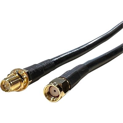 RP-SMA Male to RP-SMA Female 10 Metre LLC240 Coax Pigtail Go Wireless NZ — view 2