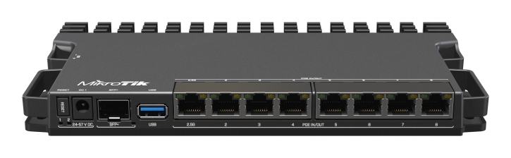 MikroTik RB5009UPr+S+IN Compact Router with 7 x 1GB, 1 x 2.5GB, 1 x 10GB SFP+ and PoE-out MikroTik — view 1