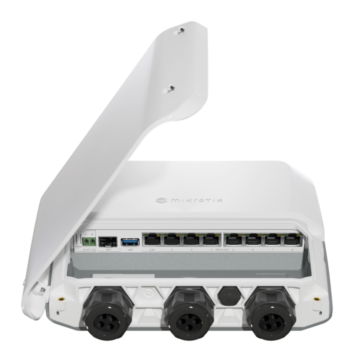 MikroTik RB5009UPr+S+OUT Outdoor Router with 7 x 1gb, 1x 2.5gb, 1x 10gb SFP+ and PoE-Out MikroTik — view 1
