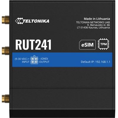 Teltonika RUT241 eSIM Industrial 4G/LTE WiFi Cellular Router with Digital IO Teltonika — view 2