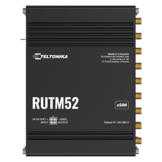 Teltonika RUTM52 Industrial 5G Wi-Fi Gigabit Router with Dual Radio, Dual SIM and eSIM Support and 4G LTE Cat 20 fallback Teltonika — view 2