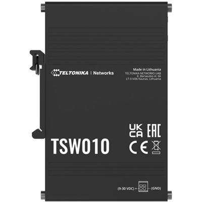 Teltonika TSW010 Din Rail Switch 5 x 10/100 Ethernet ports Teltonika — view 2