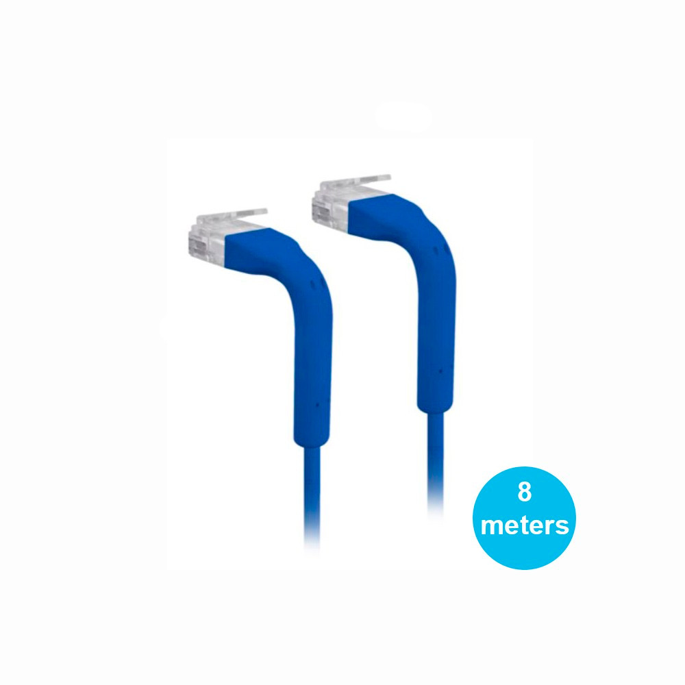 UniFi Blue 8m patch cable with both end bendable RJ45 Ubiquiti — view 2