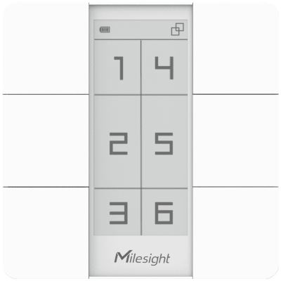 Milesight LoRaWAN IoT AS923 6 Button Smart Scene Panel With E-Ink Display Milesight IoT — view 2