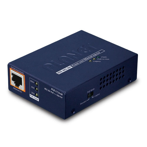 Planet POE-171A-60  Single-Port Multi-Gigabit 802.3bt PoE++ Injector (60 Watts) Planet — view 1