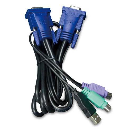 PLANET KVM-KC1-5 5 Meter USB KVM Cable with built-in PS2 to USB Converter Planet — view 2