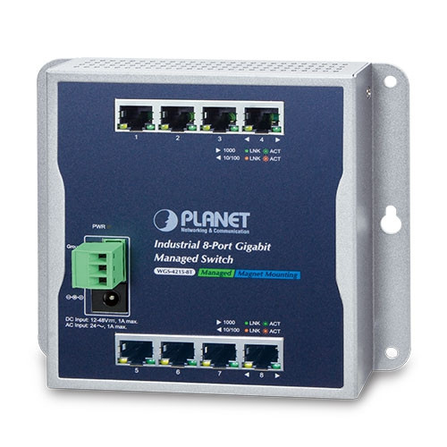 Planet WGS-4215-8T Industrial 8-Port 10/100/1000T Wall-mount Managed Switch Planet — view 2