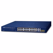 Planet GSW-2824P 24-Port 10/100/1000T 802.3at Poe+ 2-Port 10/100/100T + 2 Port Gigabit TP/SFP Combo Ethernet Switch (250W) Planet — view 2