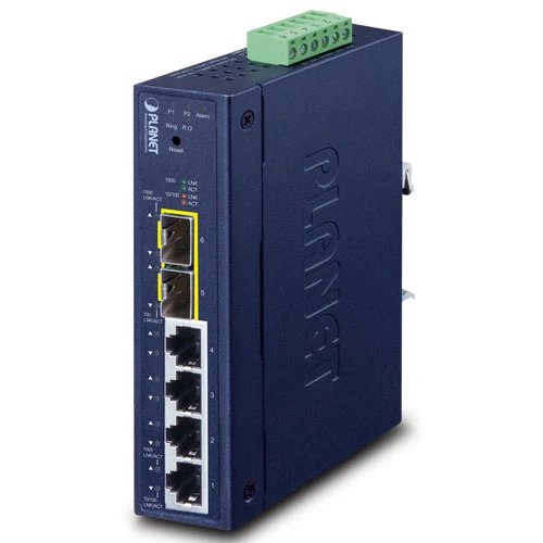 Planet IGS-4215-4T2S Industrial L2/L4 4-Port 10/100/1000T + 2-Port 100/1000x SFP Managed Switch (-40~70 degrees C) Planet — view 1