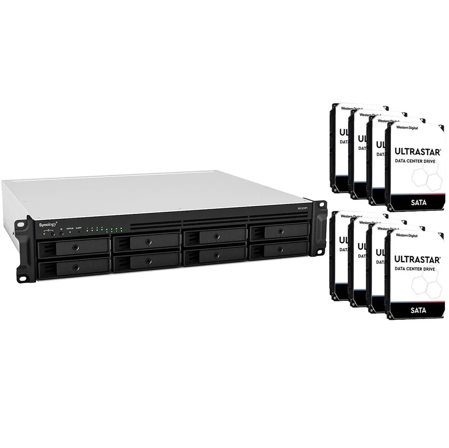 Synology RS1221RP+ 2U Rack 8 Bay NAS RTG (112Tb) 8x WD 14Tb Enterprise RTGWD — view 2