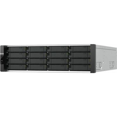 QNAP ES1686dc-R2-2142IT-96G 16-Bay Enterprise ZFS NAS, SAS 12G/6G, Xeon D-2142IT 1.9GHz, 96GB RAM, 14-LAN (4 SFP+ / 3 RJ45 for Each Controller), 10G-ready, iSCSI, Storage pool with RAID 0, 1, 5, 6, 10, 50, 60, RAID TP, triple Mirror, max 512 GB RAM, QNAP — view 2