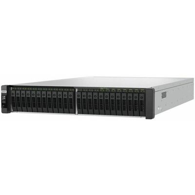 QNAP TDS-h2489FU-R2-4314-256G 24-Bay all-flash U.2 NVMe PCIe Gen4 dual-processor NAS, 2 x Intel® Xeon® Silver 4314 16C/32T processor (up to 3.4 GHz), 256GB RDIMM ECC DDR4 RAM, 4 x 2.5GbE LAN, 2 x 25GbE SFP28, iSCSI, RAID,  PCIe Gen4 expansion slots, QNAP — view 2