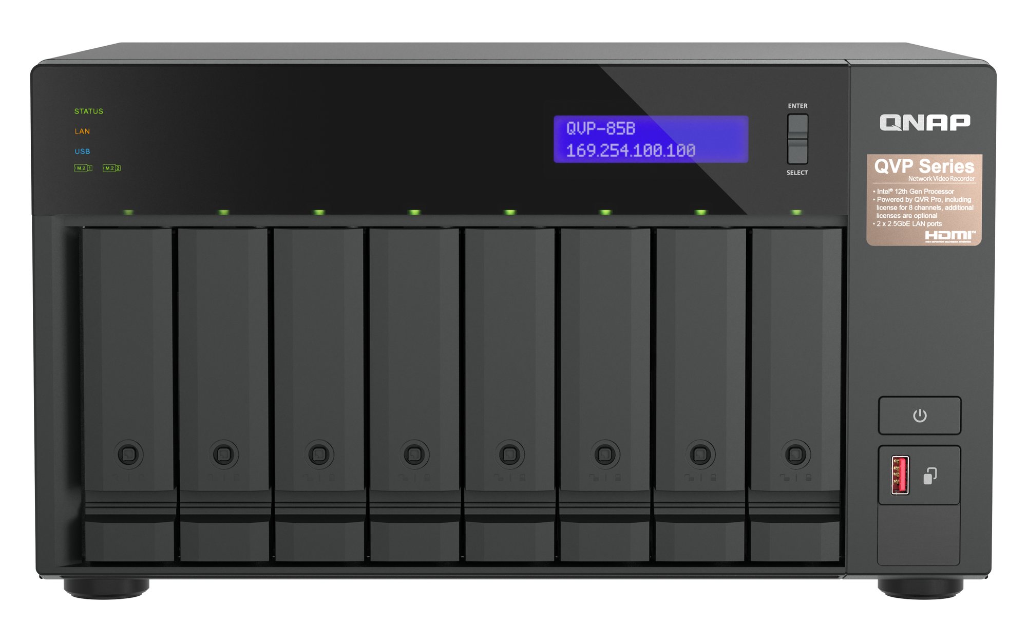 QNAP QVP-85B Appliance 8ch 
embedded QNAP — view 2