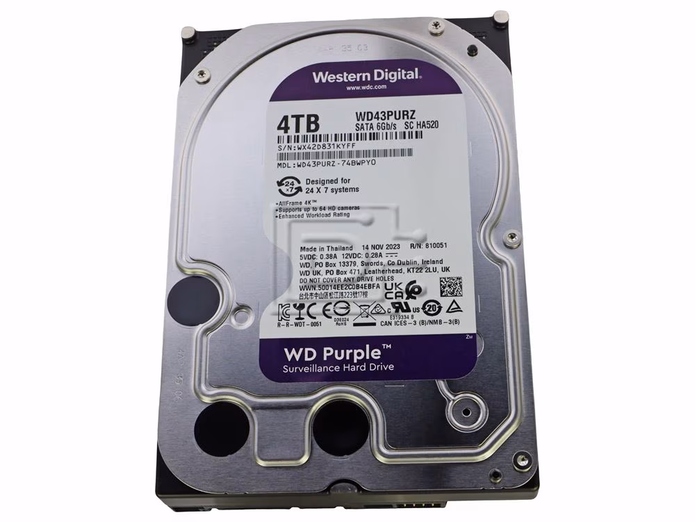 WD Purple 3.5" Surveillance HDD 4TB WD — view 2