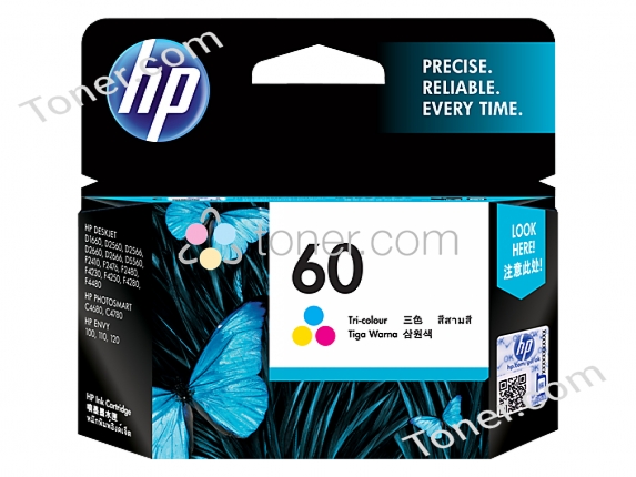 HP 60 TRI-COLOR INK CART CC643WA HP — view 2