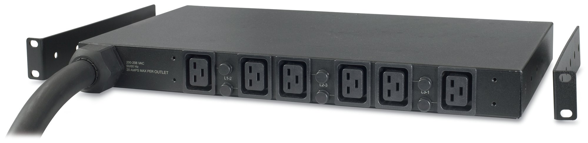 APC Rack PDU. Basic. 1U. 22KW. 400V. (6) C19 APC — view 2