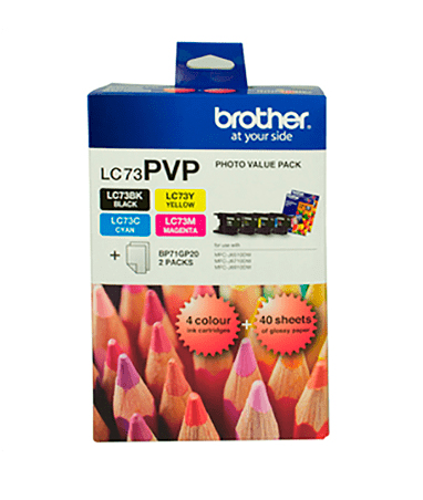 BROTHER LC73PVP Photo Value Pack BK/C/Y/M 600 BROTHER — view 2