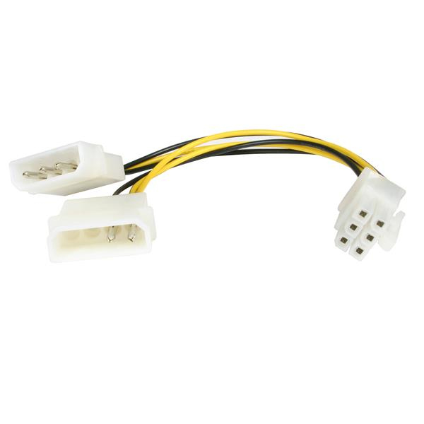 StarTech.com 6 LP4 TO 6 PIN PCIE POWER CABLE ADAPTER StarTech.com — view 2