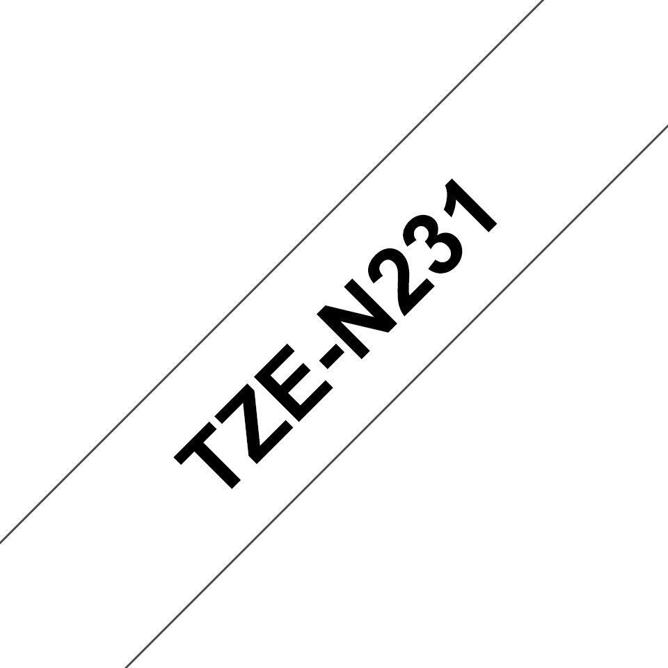 BROTHER TZE-N231 tape white print black 12mm. BROTHER — view 2