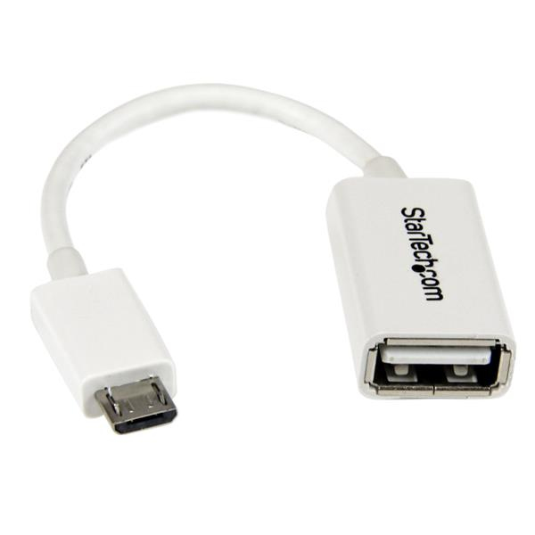 StarTech.com 5in White Micro USB to USB OTG Adapter StarTech.com — view 2