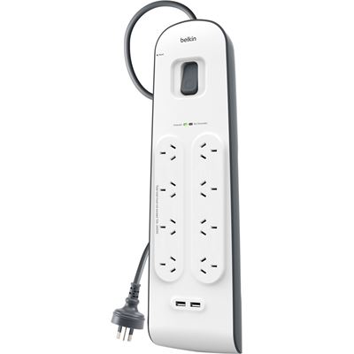 BELKIN 8 Outlet with 2M Cord with 2 USB Ports BELKIN — view 2