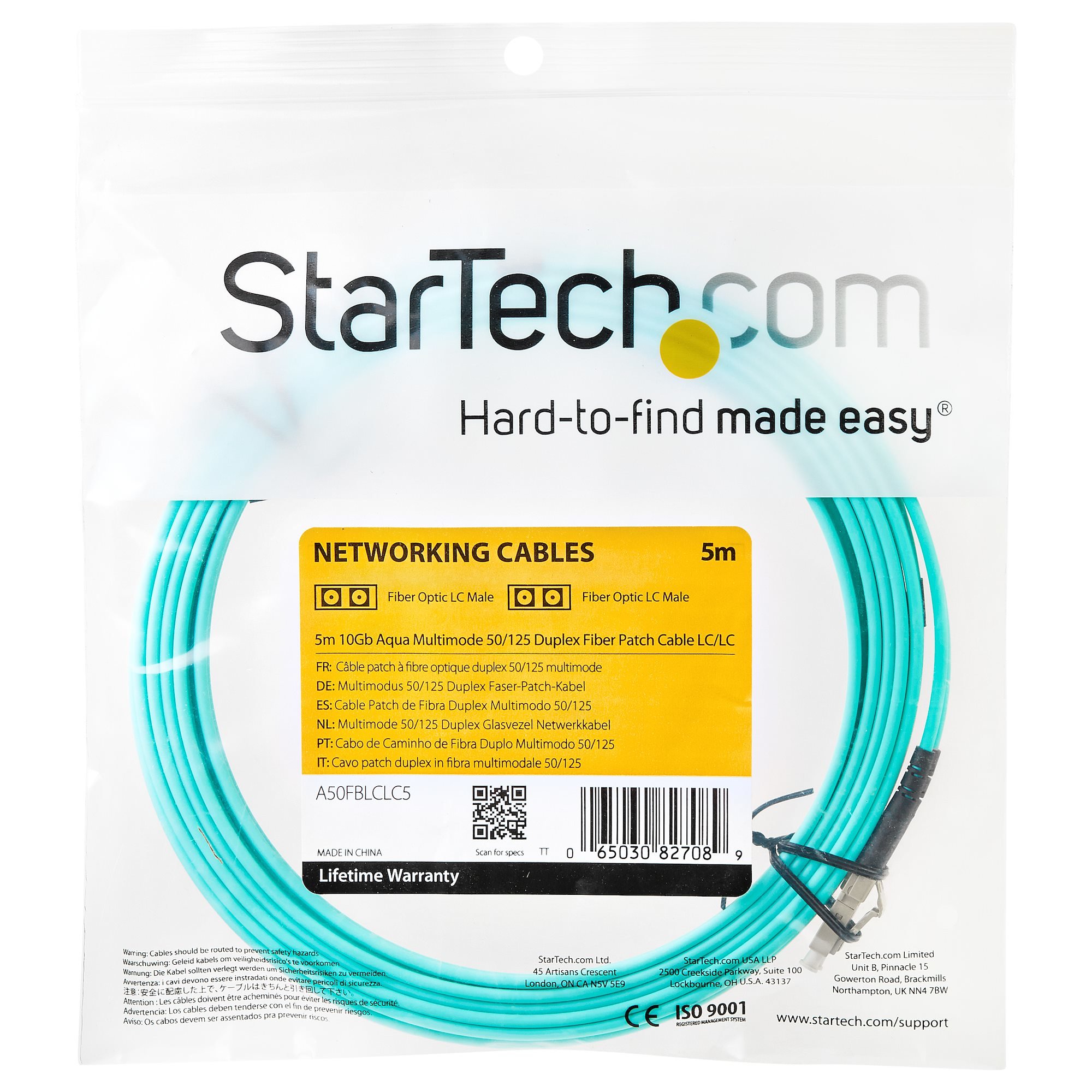 StarTech.com 5m 10 Gb Aqua MM Fiber Patch Cable LC/LC StarTech.com — view 5