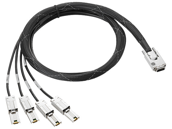 Hewlett Packard Enterprise HP MINISAS HD TO MINISAS HD FO 2M CBL Hewlett Packard Enterprise — view 1