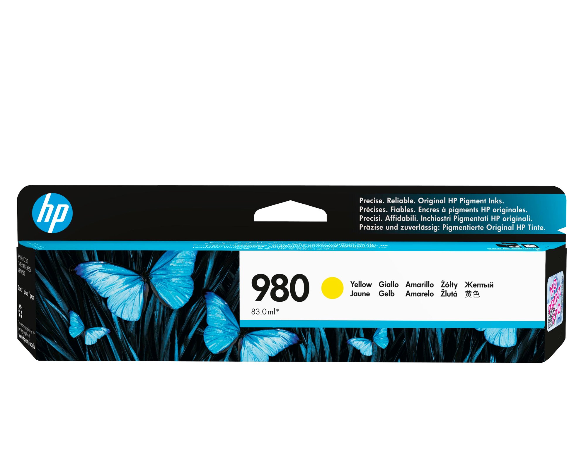 HP 980 YELLOW INK CART D8J09A HP — view 2