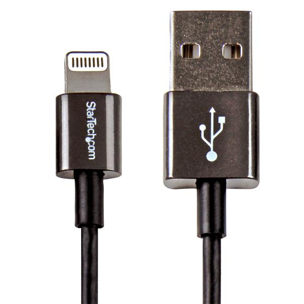 StarTech.com 1m Metal Lightning to USB Cable - Black StarTech.com — view 2
