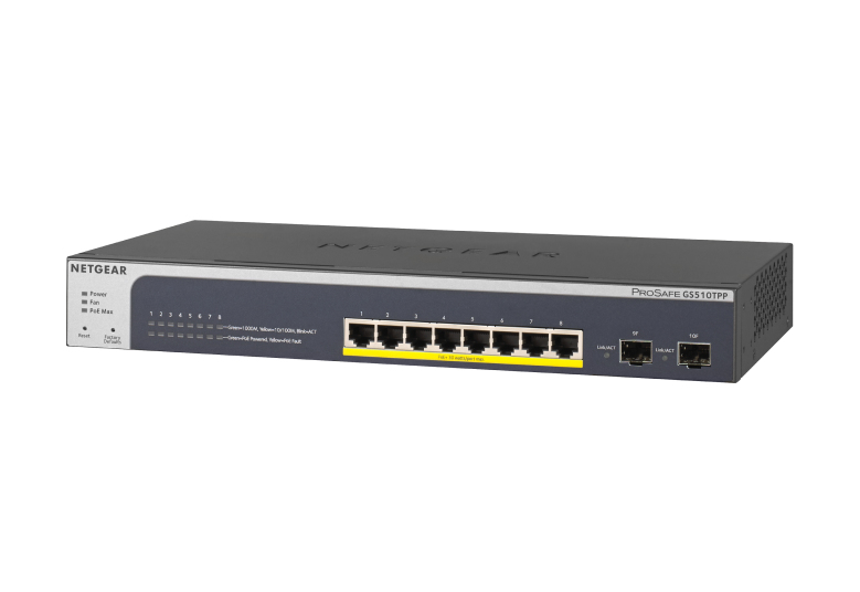 NETGEAR GS510TPP 8PT POE + GB SMART SWITCH 2 SFP NETGEAR — view 1