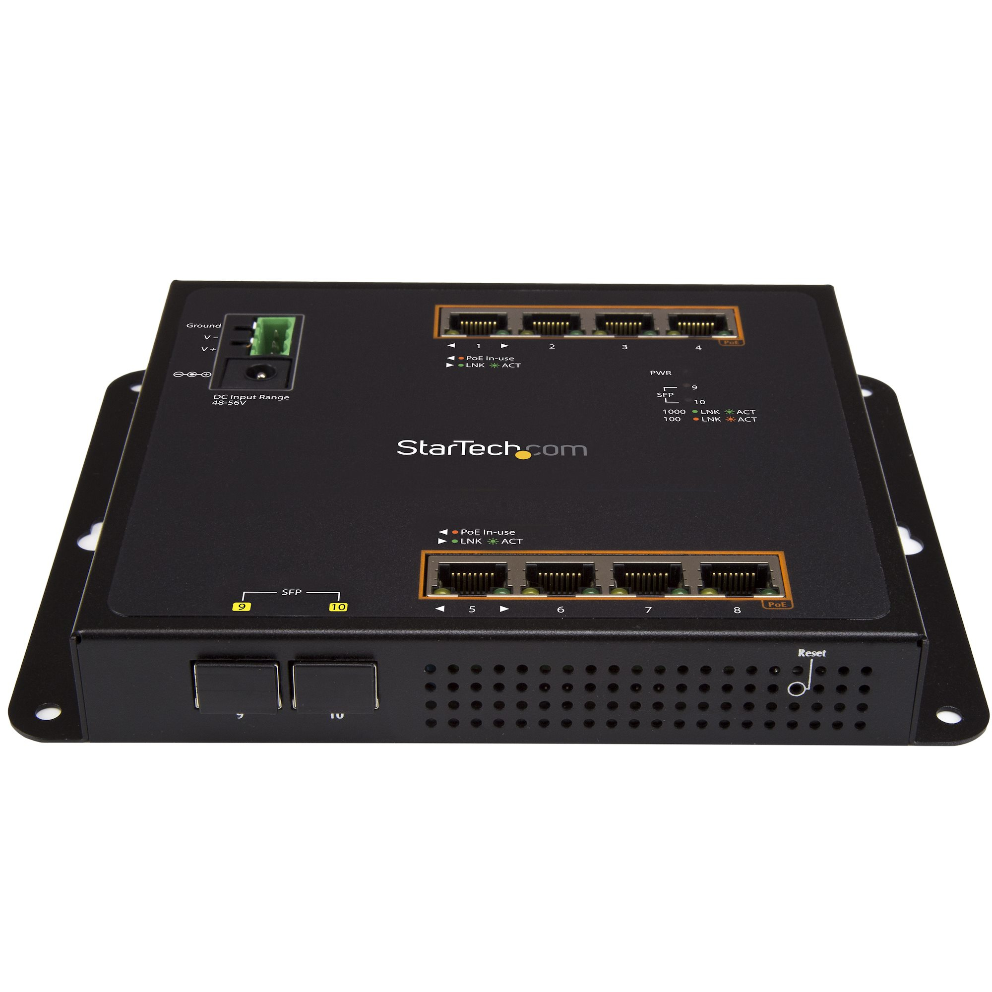 StarTech.com GbE Switch - 8-Port PoE+ plus 2 SFP Pts StarTech.com — view 3