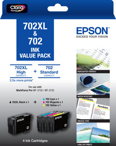EPSON 702XL BLK+702 STD CMY DURABRITE INK MP EPSON — view 2