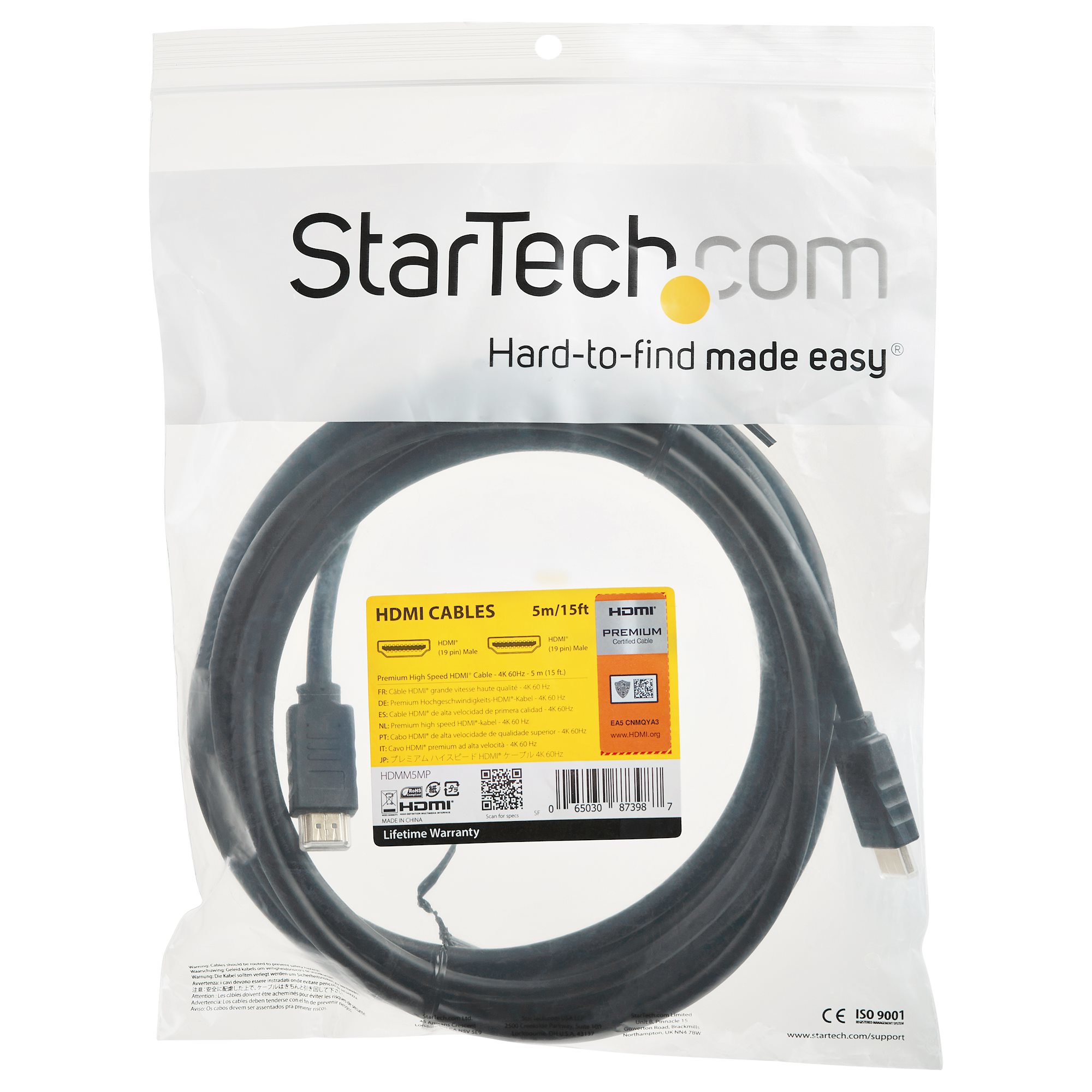 StarTech.com 5m 15 ft 4K HDMI Cable - Premium HDMI StarTech.com — view 4
