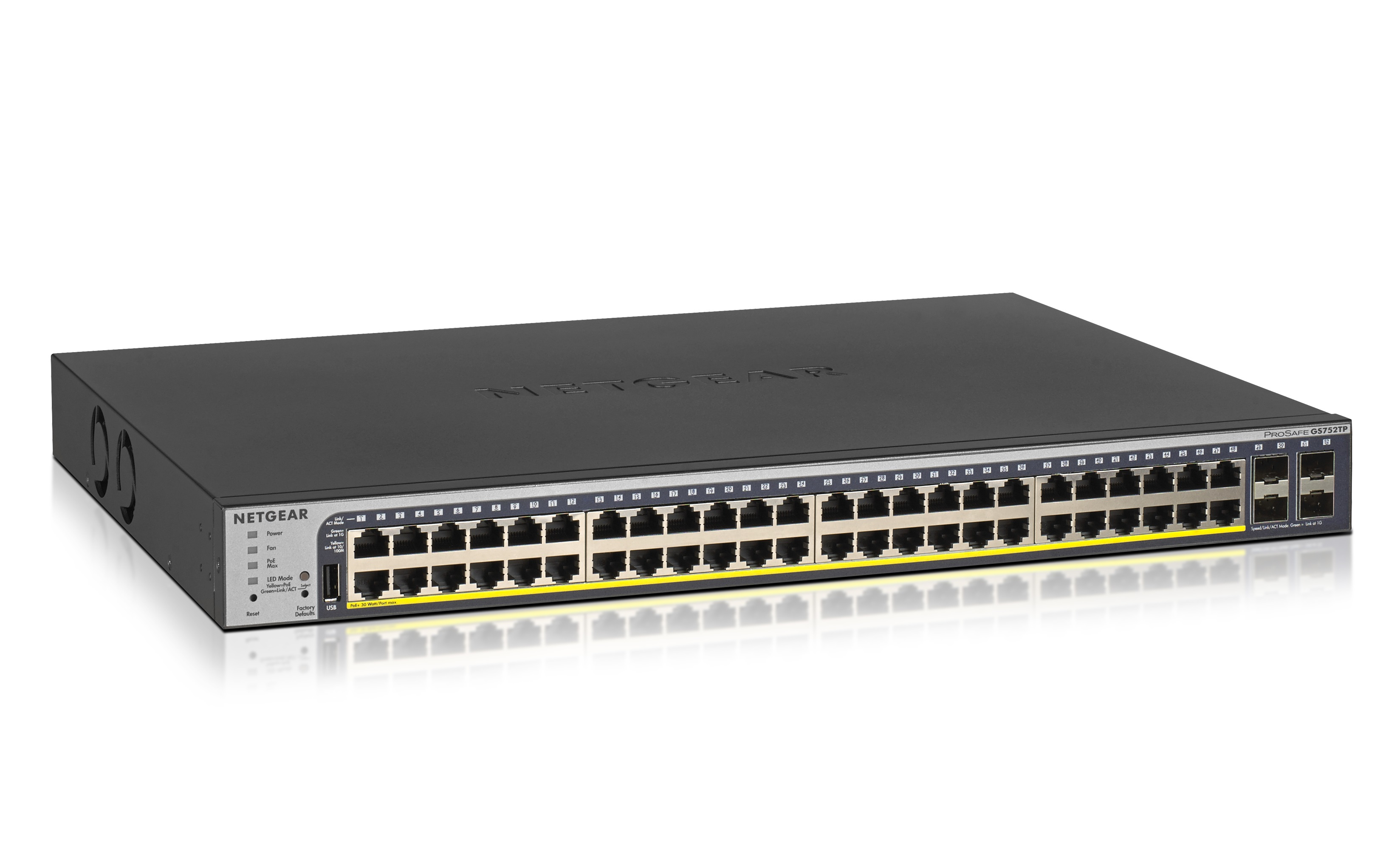 NETGEAR GS752TPV2 48P GIGABIT POE+ SWITCH LT NETGEAR — view 2