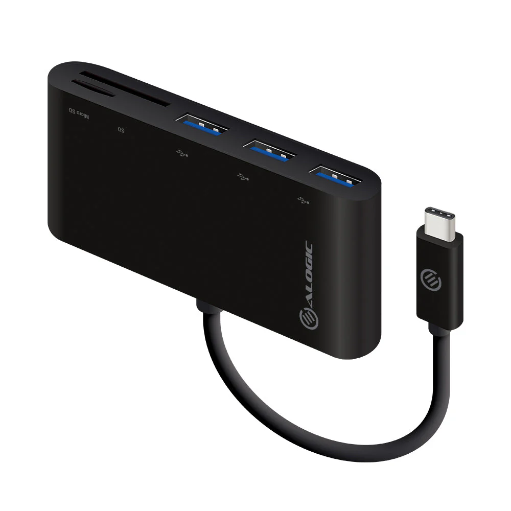 ALOGIC USB-C TO MULTI CARDREADER & 3PORT USBHUB ALOGIC — view 2