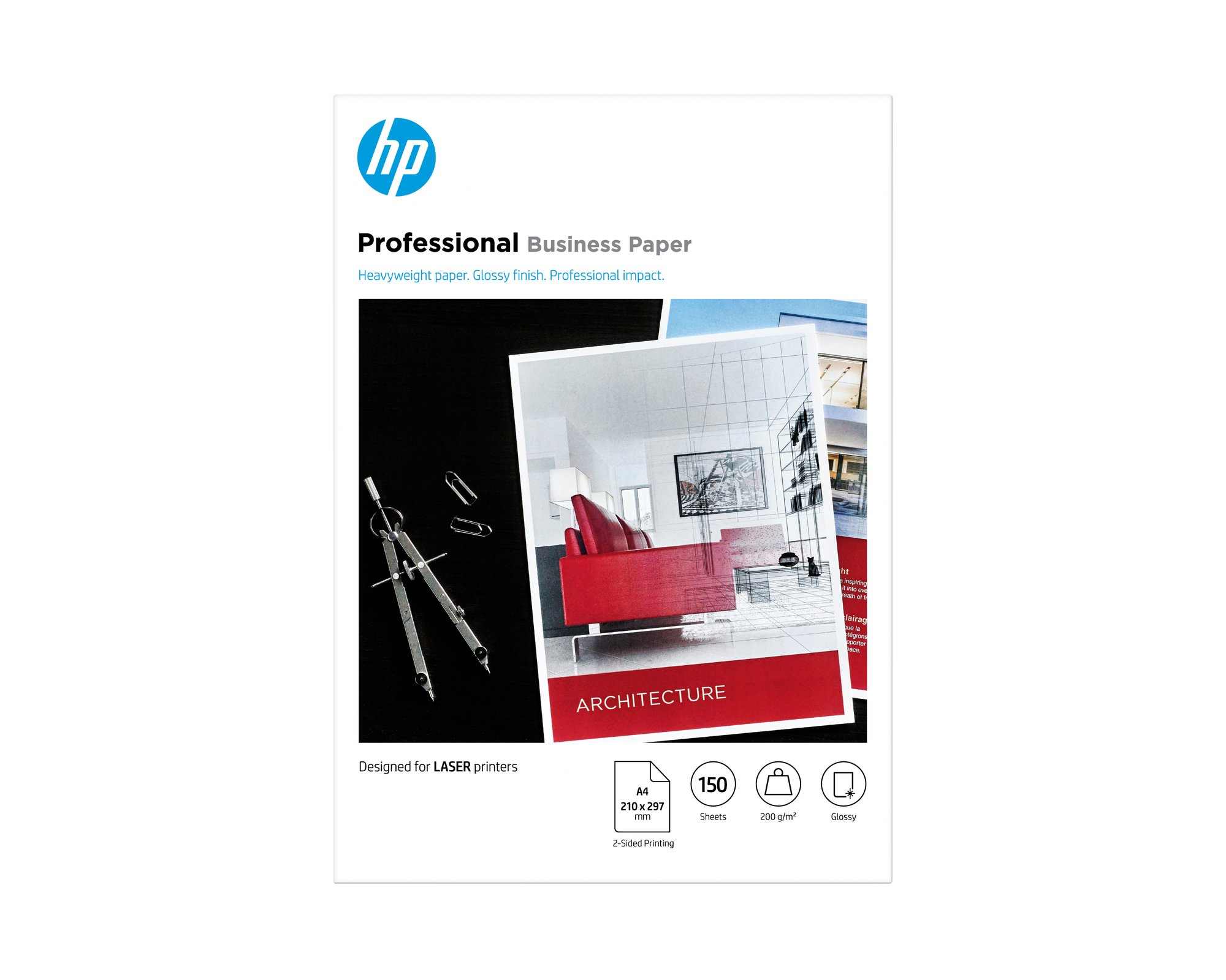 HP Prof Gls LJ A4 200g 150sh HP — view 2
